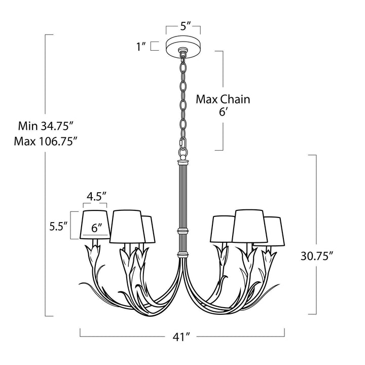 Fontara Reed Chandelier Small - Arialamps