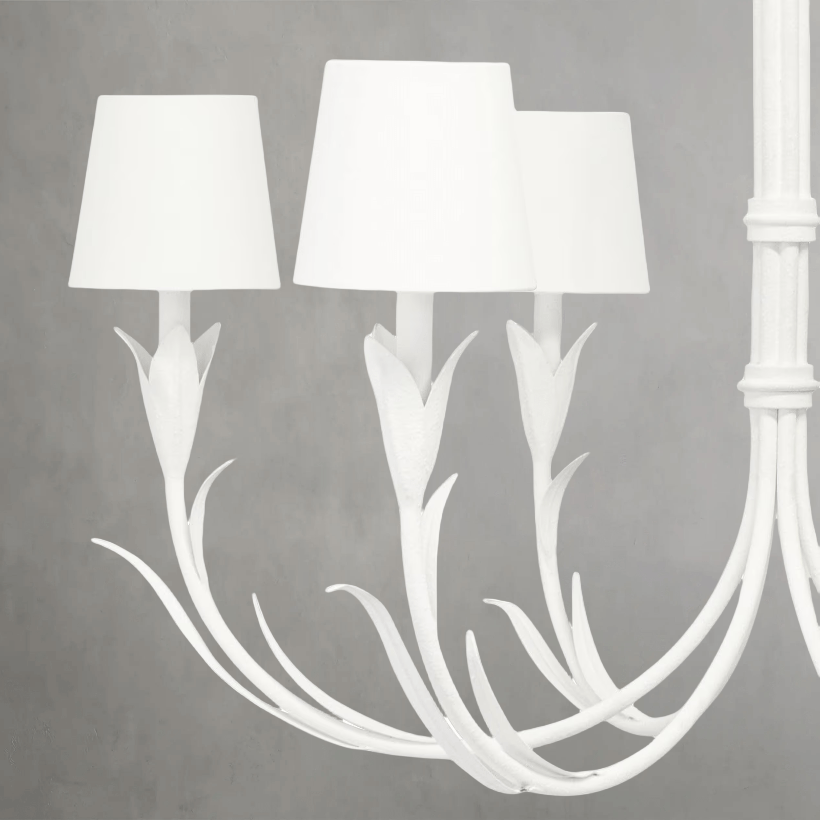 Fontara White Reed Chandelier - Arialamps