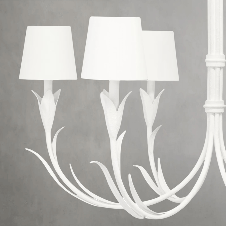 Fontara White Reed Chandelier - Arialamps