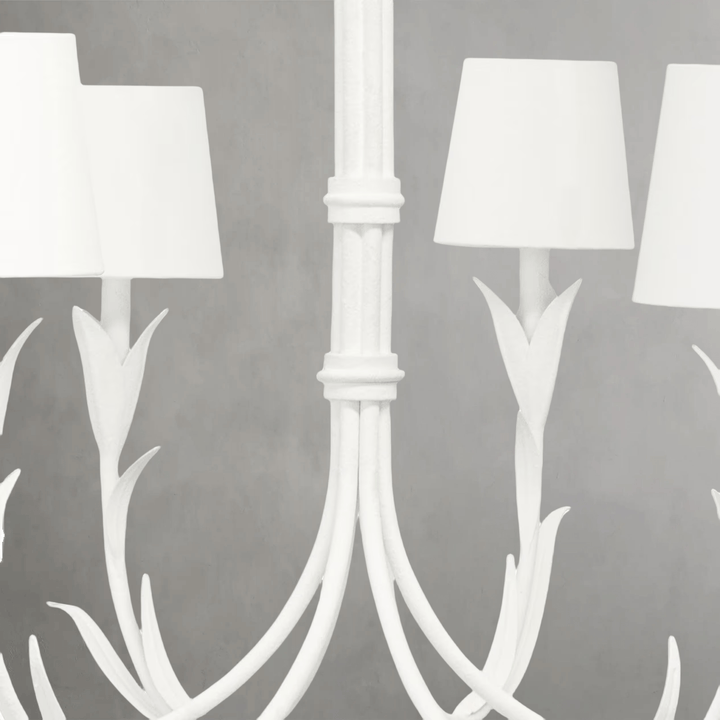 Fontara White Reed Chandelier - Arialamps