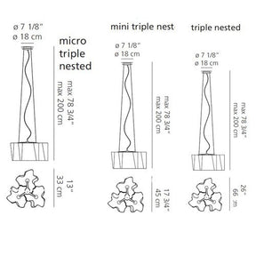 Artemide Logico Triple Nested Pendant -3 sizes