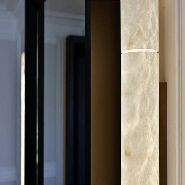 Garron Modern Alabaster Linear Wall Sconce-