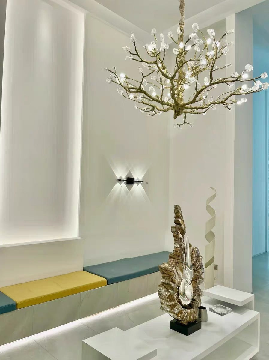 Gemstone Branch Chandelier with Artistic Design for Bedroom or Living Room-Chandeliers-Arialamps