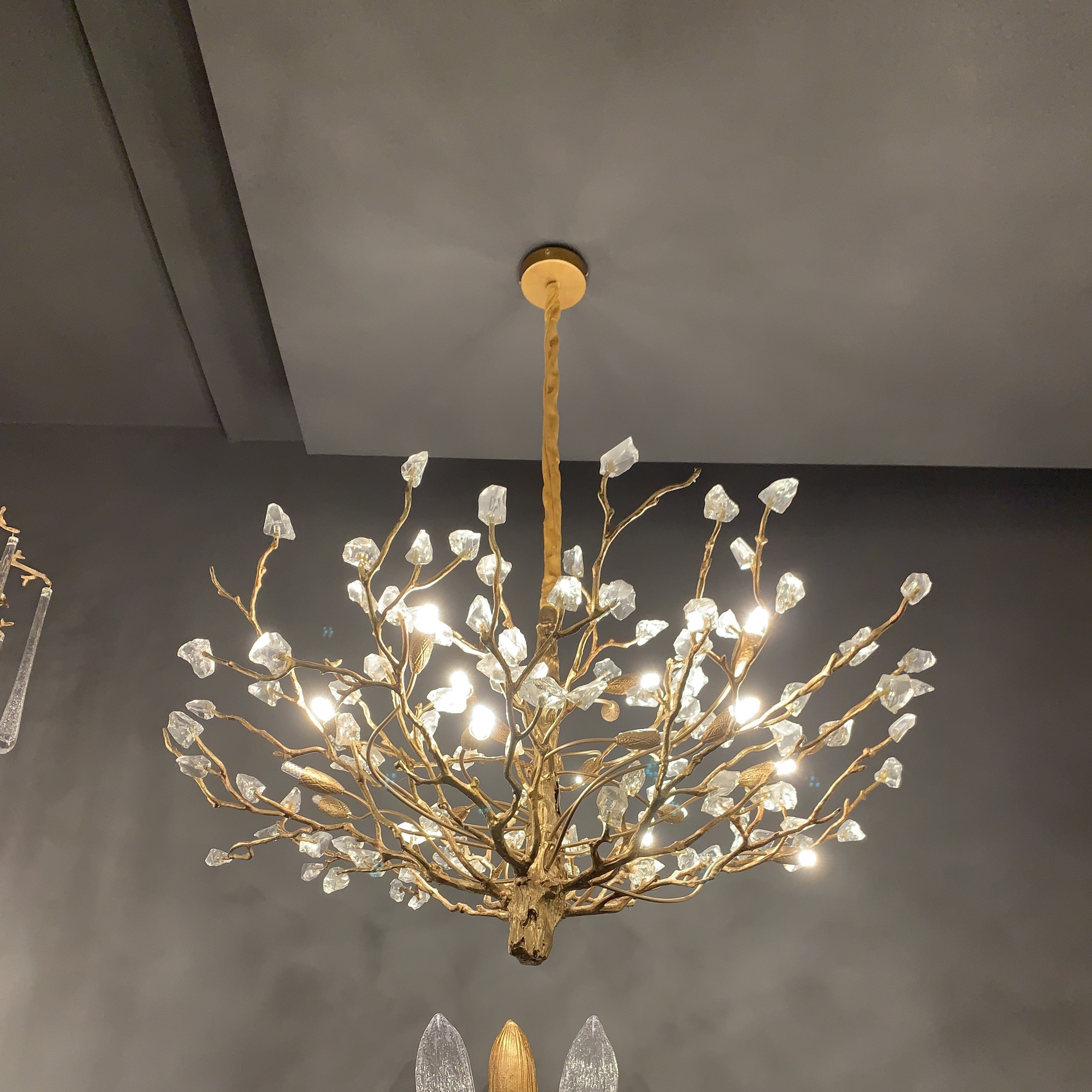 Gemstone Branch Chandelier with Artistic Design for Bedroom or Living Room-Chandeliers-Arialamps