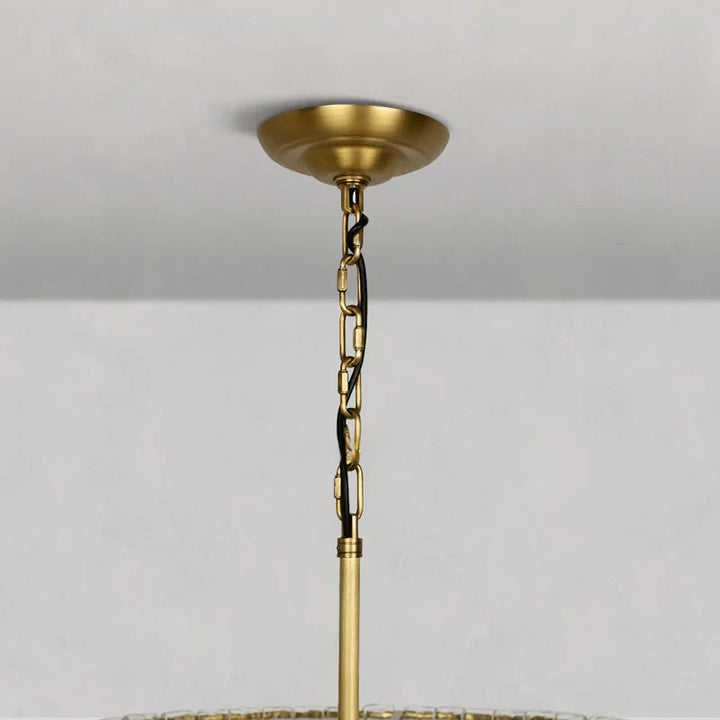 Ghiacio Glass Oval Chandelier 54''65''-