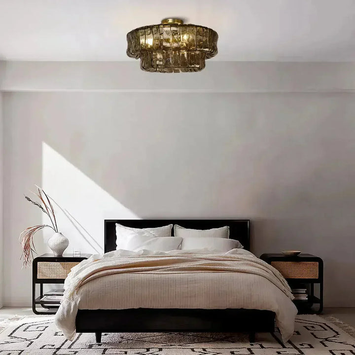 Ghiacio Modern Glass Flushmount-