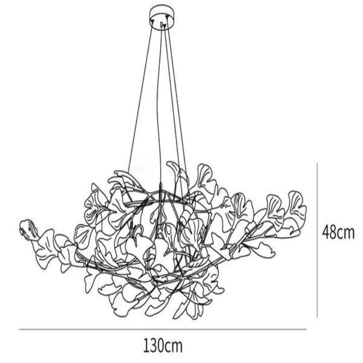 Ginkgo Luxury Chandelier Style D-chandeliers for dining room,chandeliers for stairways,chandeliers for foyer,chandeliers for bedrooms,chandeliers for kitchen,chandeliers for living room-10 Lights: L 51.2''(130cm) x H 18.9''(48cm)-Arialamps