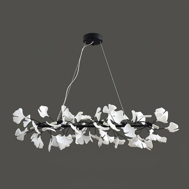 Ginkgo Luxury Chandelier Style E-chandeliers for dining room,chandeliers for stairways,chandeliers for foyer,chandeliers for bedrooms,chandeliers for kitchen,chandeliers for living room-4 Lights: L 39.4''(100cm) x W 11.8''(30cm)-Black+White-Arialamps