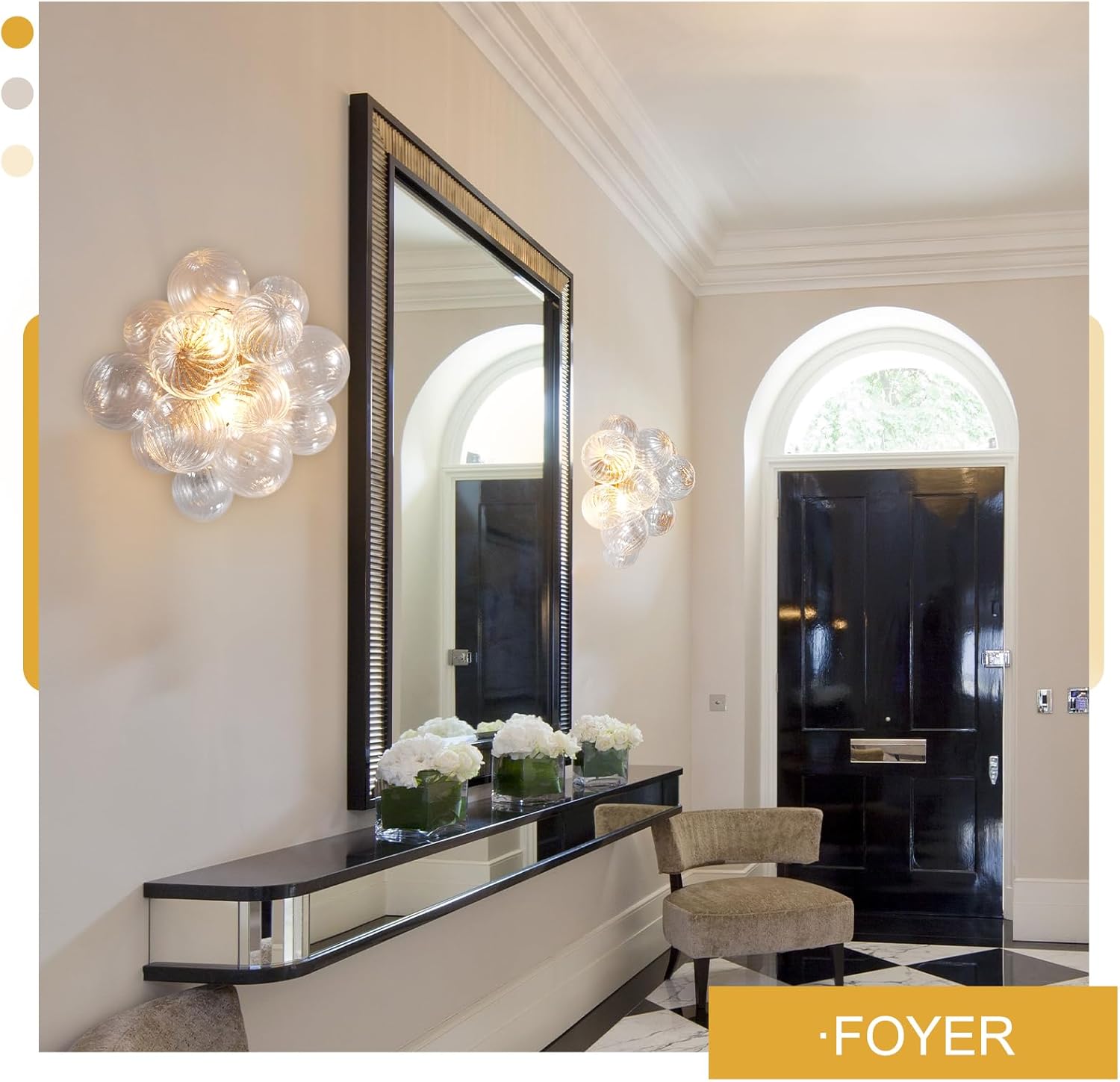 Gold Bubble Wall Sconce 16.9 Inch Modern Glass Light