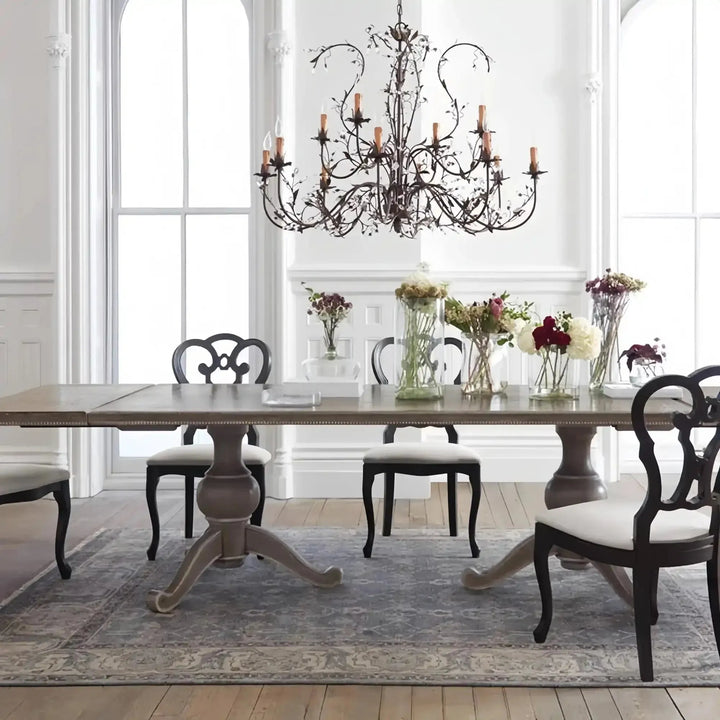 Gothic Claudette 12 - Light Round Chandelier - Arialamps