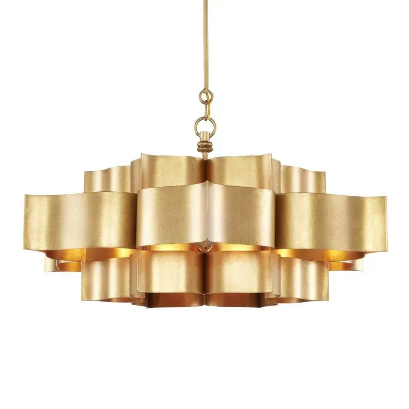 Grand Lotus Large Black Chandelier - Arialamps
