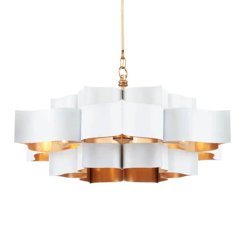 Grand Lotus Large Black Chandelier - Arialamps