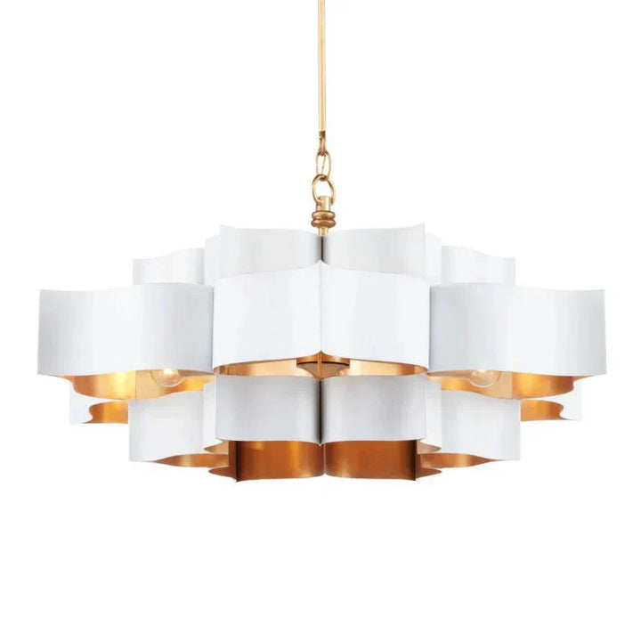 Grand Lotus Large Black Chandelier - Arialamps