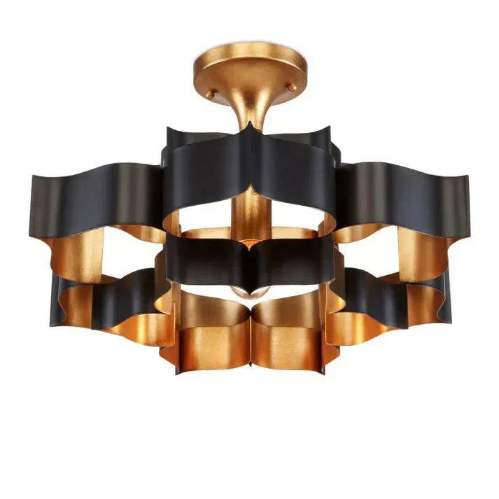 Grand Lotus Large Black Chandelier - Arialamps