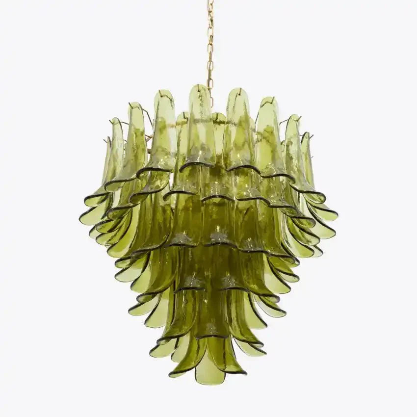 Green Petalo Murano Chandelier - Arialamps