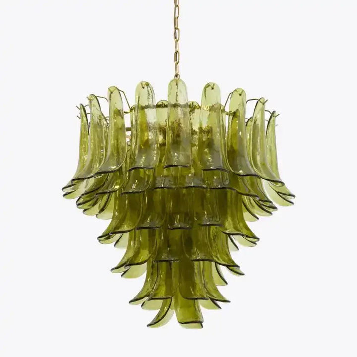 Green Petalo Murano Chandelier - Arialamps