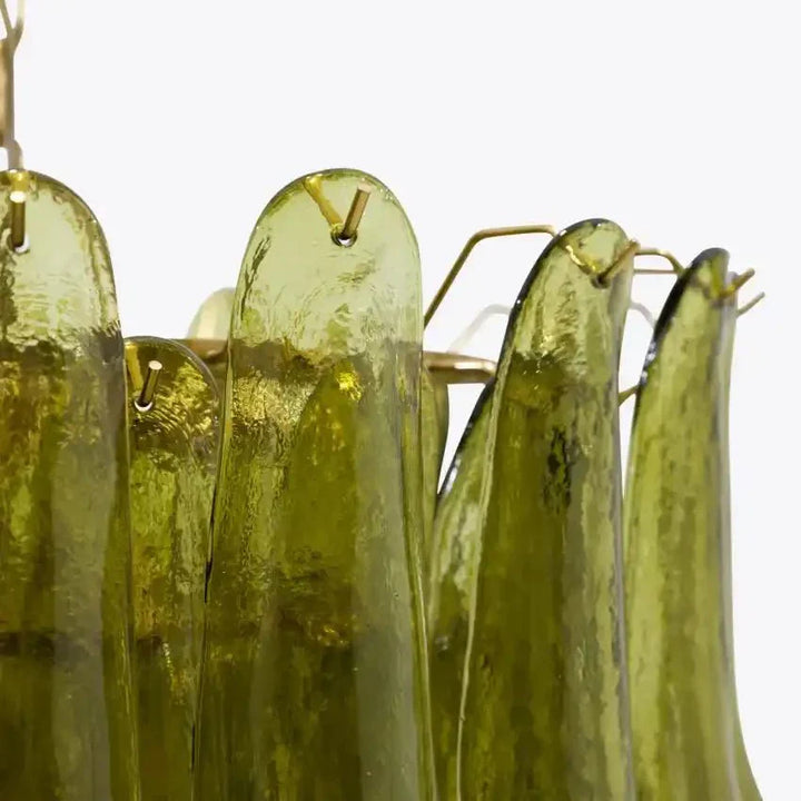 Green Petalo Murano Chandelier - Arialamps