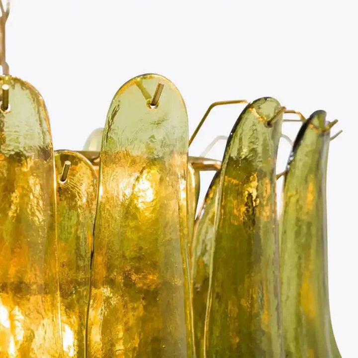 Green Petalo Murano Chandelier - Arialamps