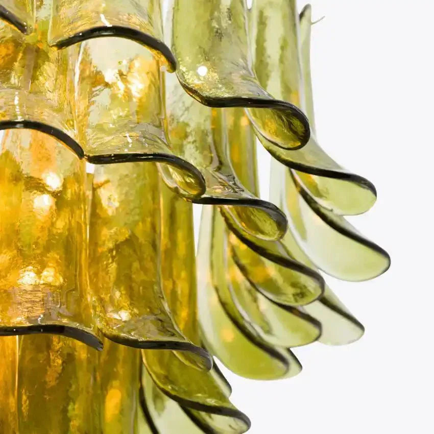 Green Petalo Murano Chandelier - Arialamps