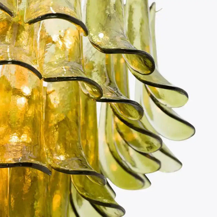 Green Petalo Murano Chandelier - Arialamps