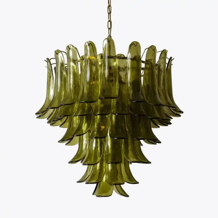 Green Petalo Murano Chandelier - Arialamps