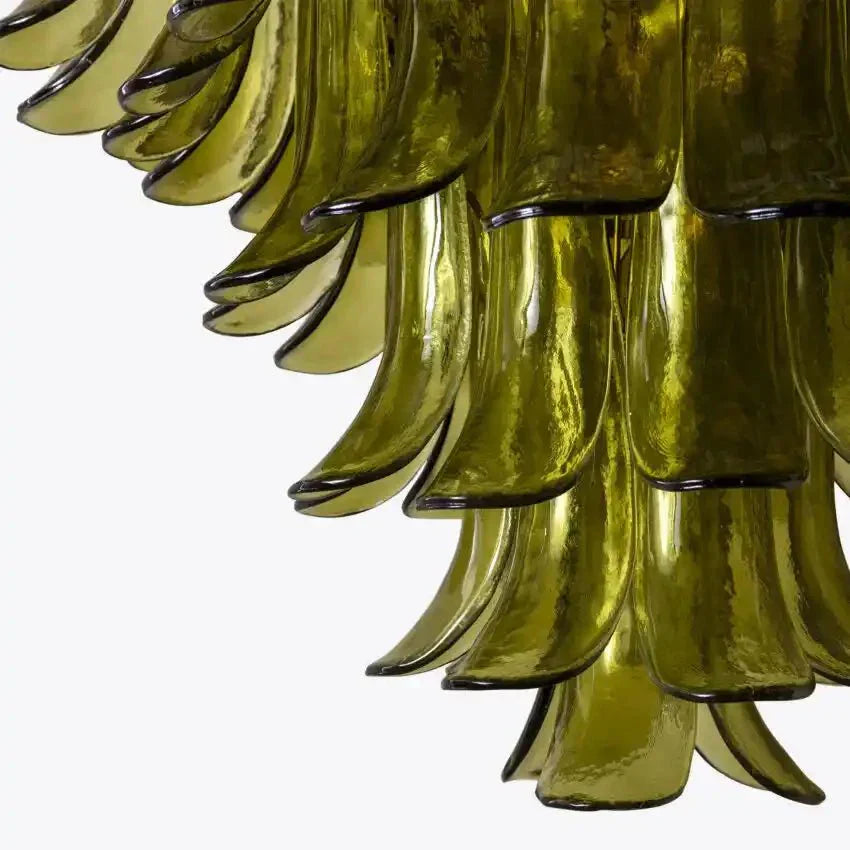 Green Petalo Murano Chandelier - Arialamps