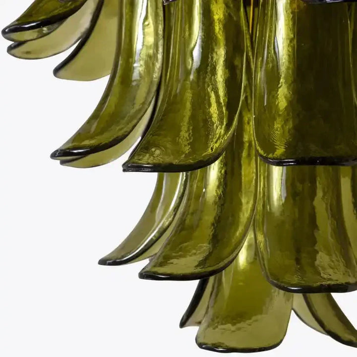 Green Petalo Murano Chandelier - Arialamps