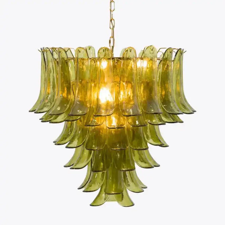 Green Petalo Murano Chandelier - Arialamps