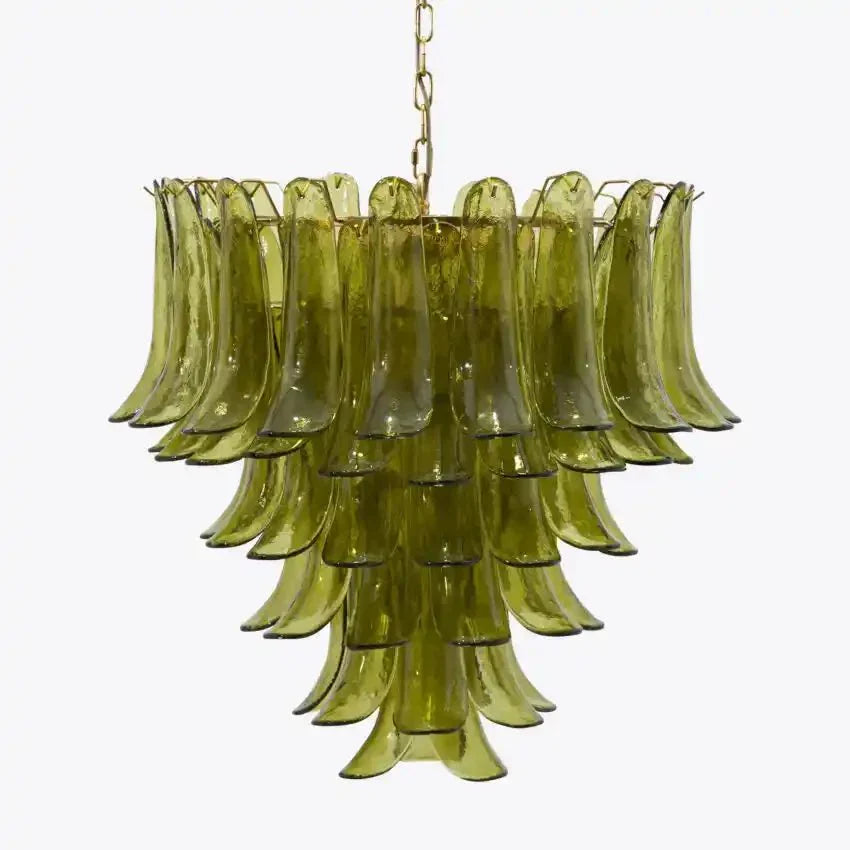 Green Petalo Murano Chandelier - Arialamps