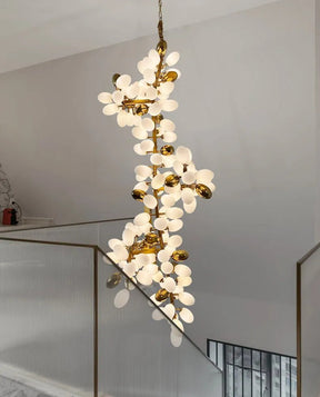 Aria Melano Modern Luxury Linear Glass ball Chandelier Light