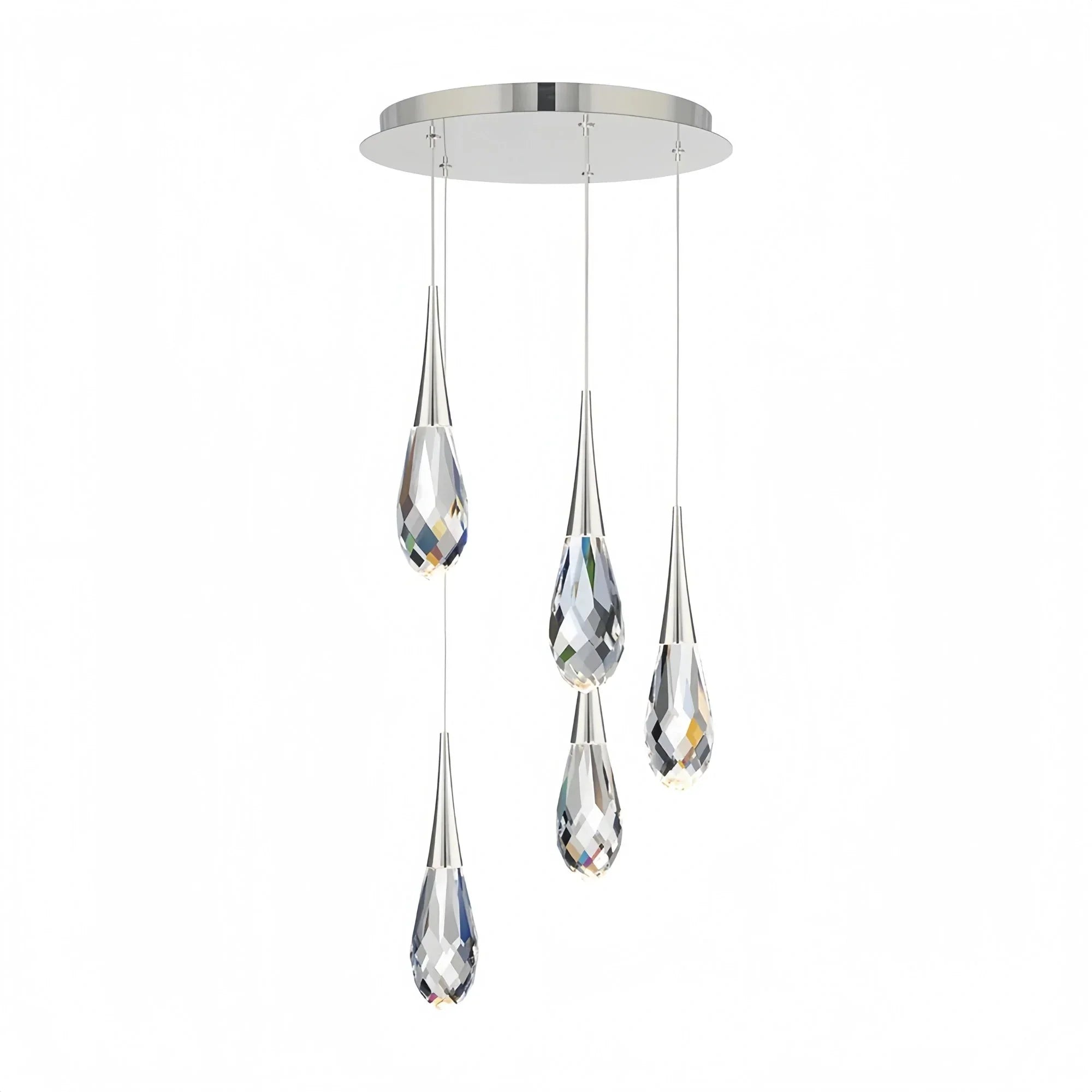 Hibiscus LED Multi Light Pendant Light Round Chandelier - Arialamps