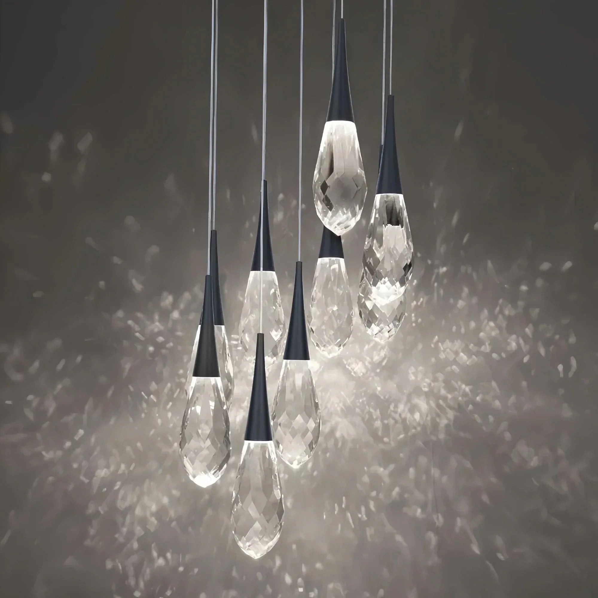 Hibiscus LED Multi Light Pendant Light Round Chandelier - Arialamps