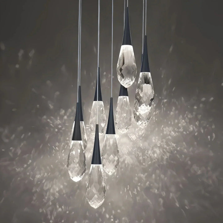 Hibiscus LED Multi Light Pendant Light Round Chandelier - Arialamps