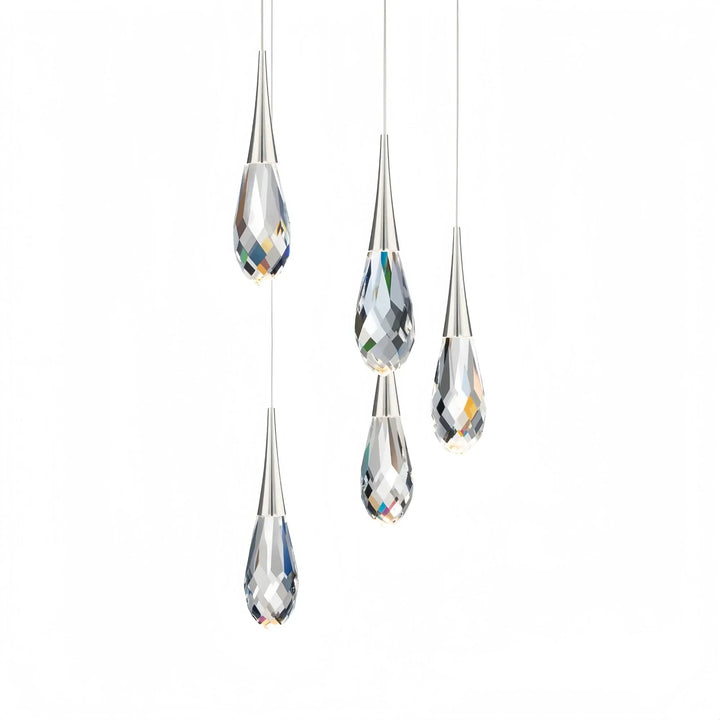 Hibiscus LED Multi Light Pendant Light Round Chandelier - Arialamps