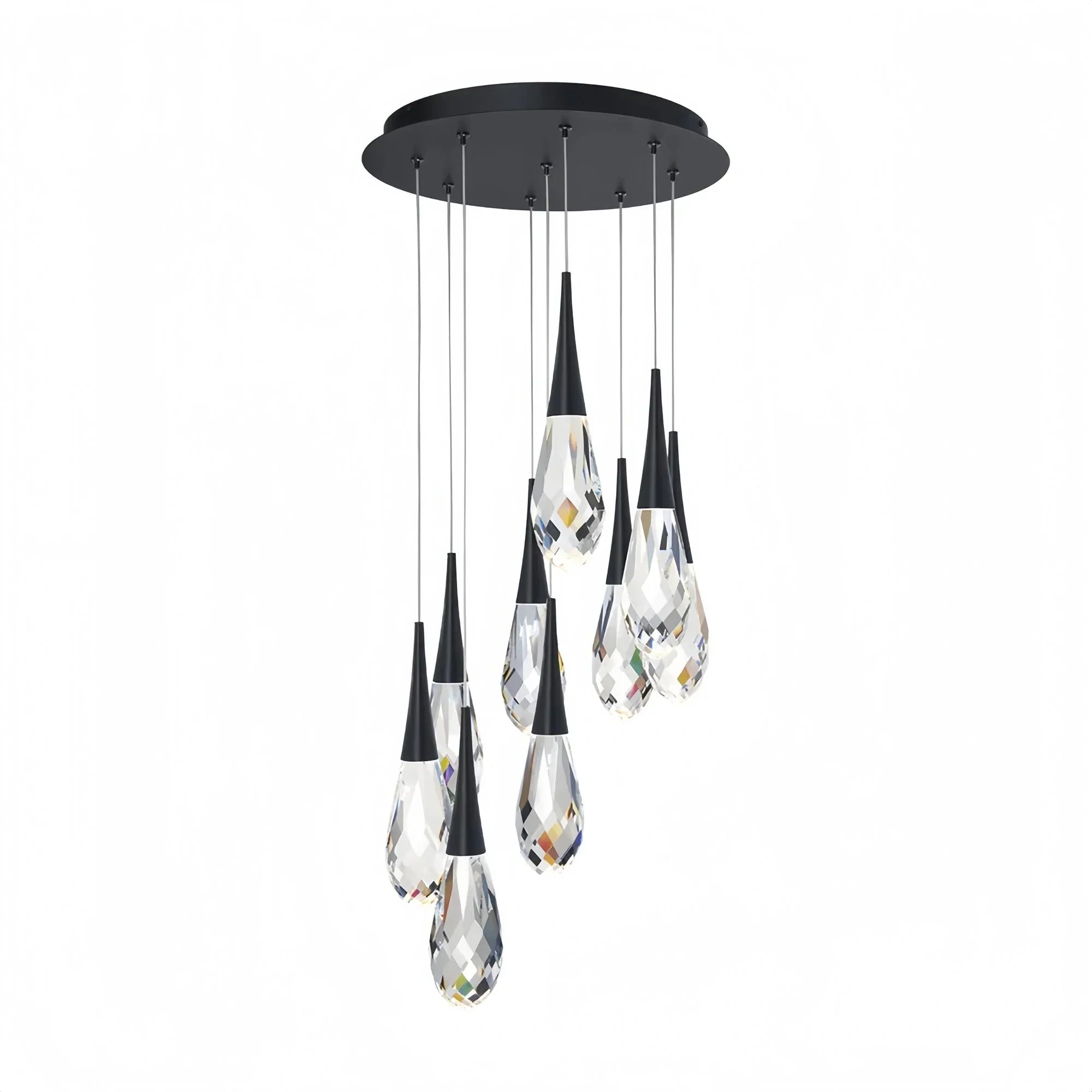 Hibiscus LED Multi Light Pendant Light Round Chandelier - Arialamps