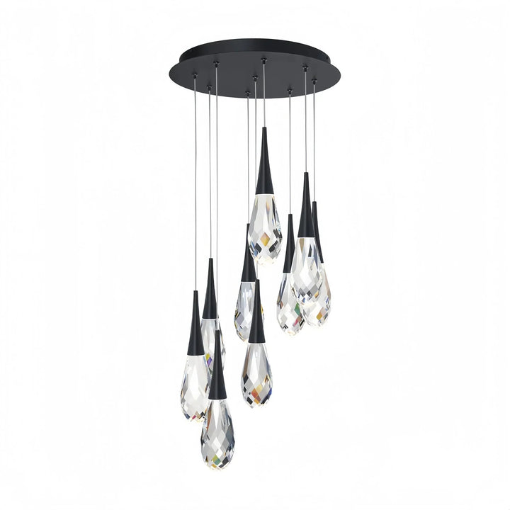 Hibiscus LED Multi Light Pendant Light Round Chandelier - Arialamps