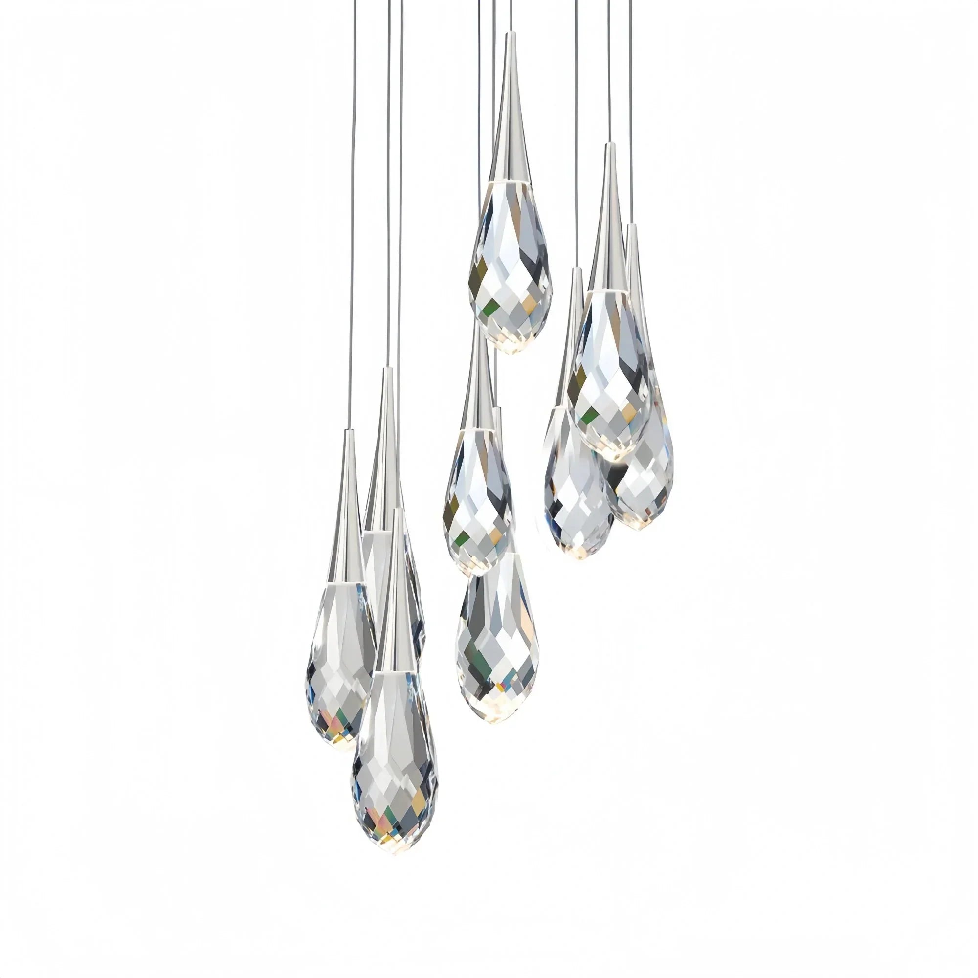 Hibiscus LED Multi Light Pendant Light Round Chandelier - Arialamps