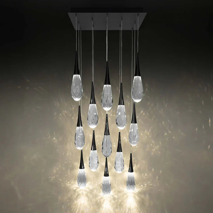 Hibiscus Square LED Multi Pendant Light - Arialamps