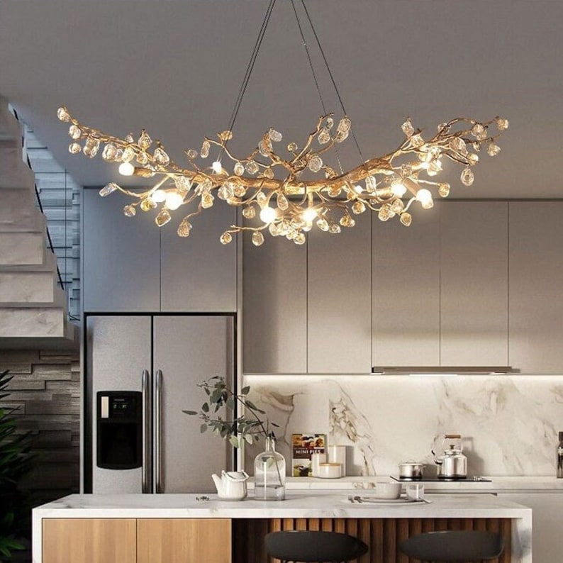 Crystal Rock Branch Chandelier 63''