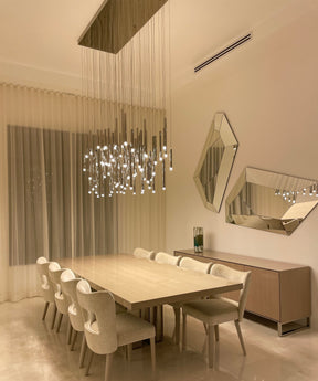 Bellini Rectangular Tubular Pendant Light Chandelier