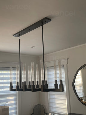 Candlestick Linear Chandelier 67"