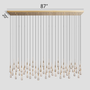 Soltaire Linear Chandelier 37'' 50'' 70'' 87"W 120"W