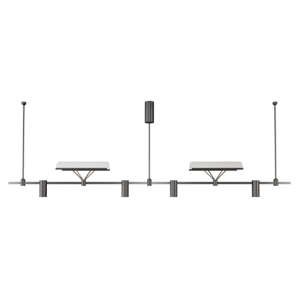 Dining Room/Living RoomLinear Arcuation Track Light Chandelier