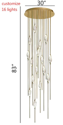 PEZZO CRYSTAL CHANDELIER 21''H