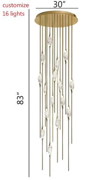 PEZZO CRYSTAL CHANDELIER 21''H