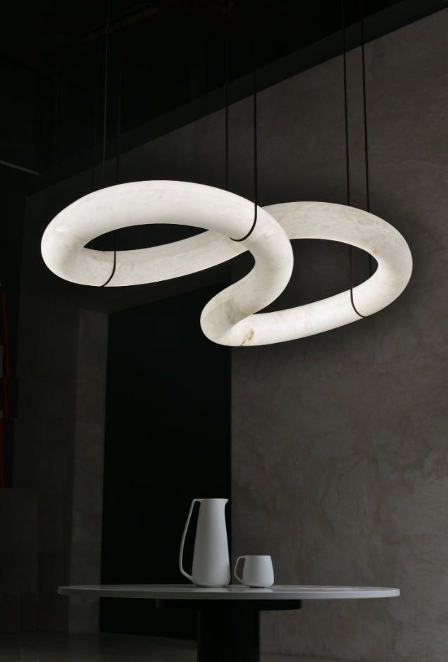 Designer Inspired Alabaster Chandelier