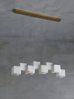 Alabaster Cubic Linear Chandelier