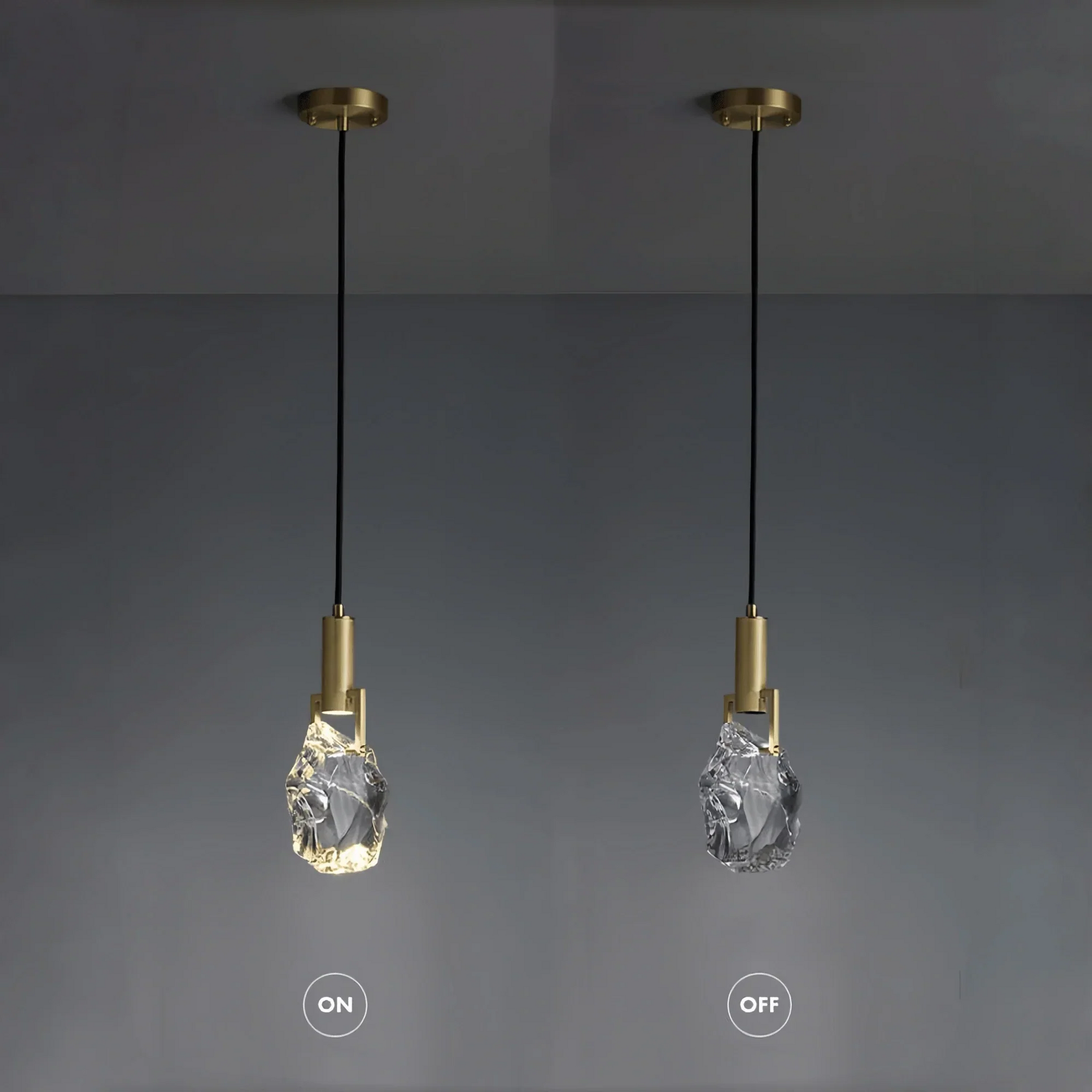 Irregular crystal pendant 6 styles - Arialamps