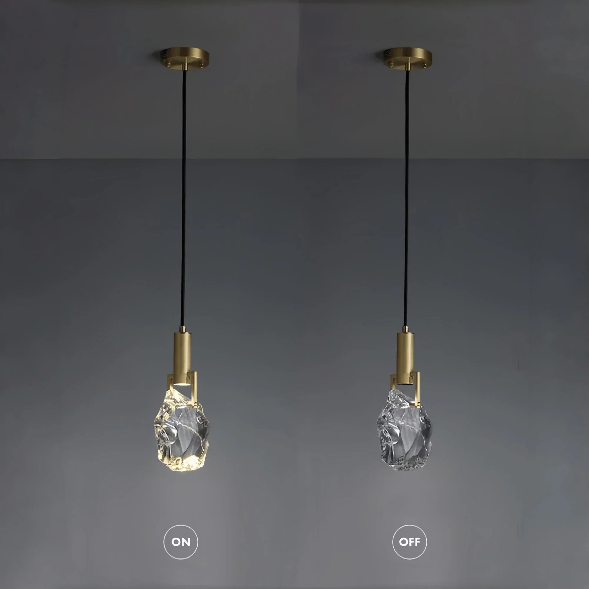 Irregular crystal pendant 6 styles - Arialamps