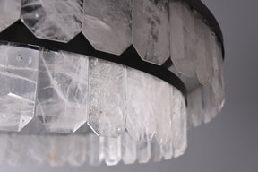 Rock Crystal Double Rock Crystal Chandelier